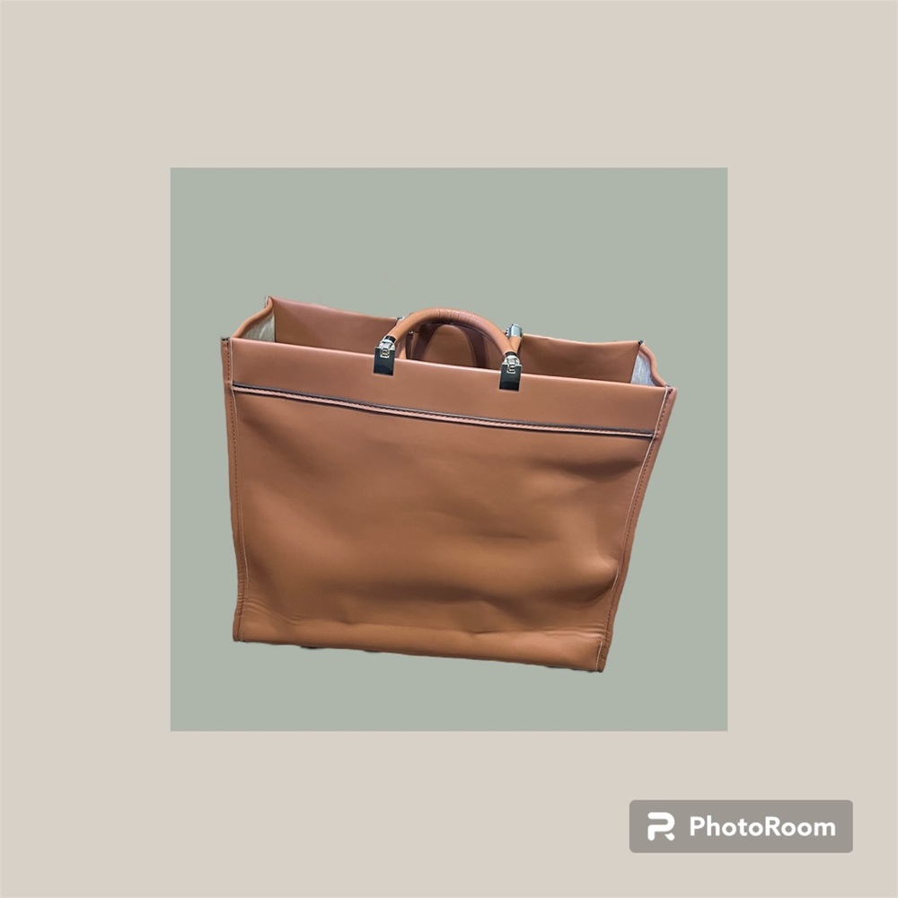 Brown structure book bag - Picture 2 of 4